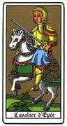 Cavalier of Swords Tarot card in Oswald Wirth Tarot deck