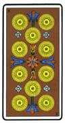 Ten of Coins Tarot card in Oswald Wirth deck