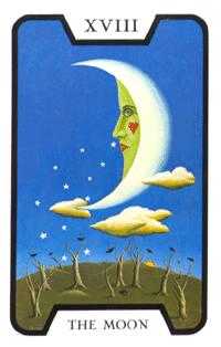 The Moon Tarot card in Tarot of the Witches Tarot deck