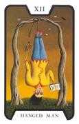 The Hanged Man Tarot card in Tarot of the Witches deck