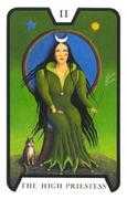 The High Priestess Tarot card in Tarot of the Witches deck
