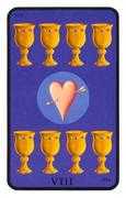 Eight of Cups Tarot card in Tarot of the Witches deck