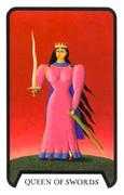 Queen of Swords Tarot card in Tarot of the Witches deck