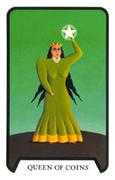 Queen of Coins Tarot card in Tarot of the Witches deck