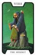 The Hermit Tarot card in Tarot of the Witches deck