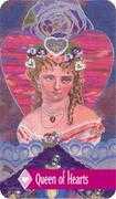 Queen of Hearts Tarot card in Zerner Farber Tarot Tarot deck