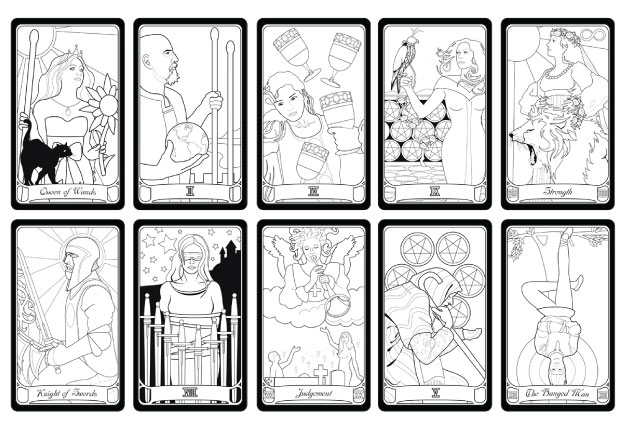 Color Your Own Tarot deck